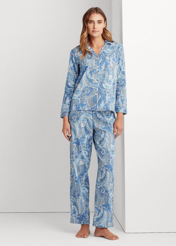 Pijamas Ralph Lauren Woven Manga Comprida Mulher 10364-CMQU